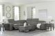 Signature Design by Ashley® Texline 6-Piece Gray Power Reclining Sectional-4