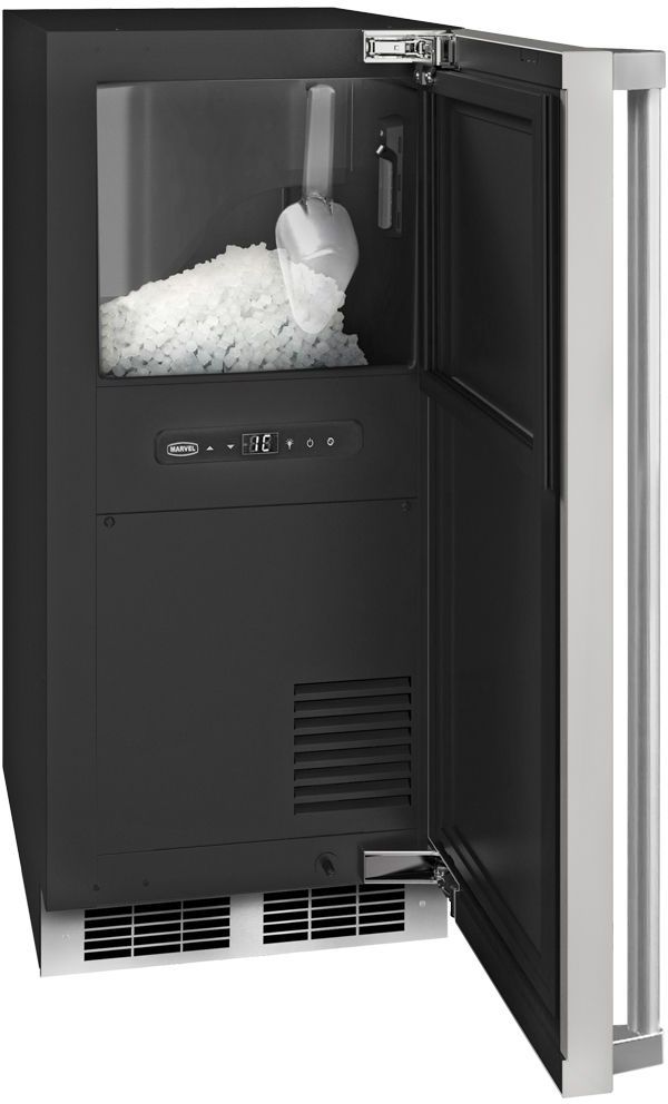 Marvel 15" 90 lb. Solid Stainless Steel Ice Maker-1