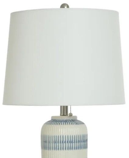 StyleCraft Blue/Ivory Table Lamp-1