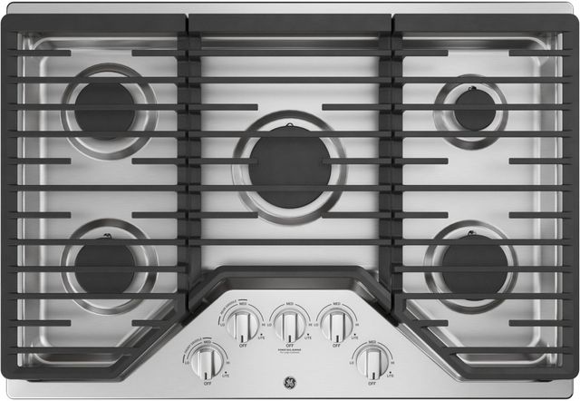GE® 30" Stainless Steel Built-In Gas Cooktop-0