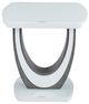 Mazin Furniture London White Lacquer End Table with U-Shaped Pedestal Base-1