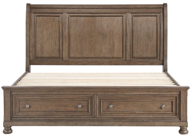 Homelegance® Bethel Antique Brown California King Sleigh Storage Bed-2