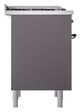 Ilve® Nostalgie II Noblesse 36'' Graphite Matte Pro Style Dual Fuel Range with Burnished Trim-2