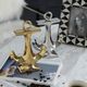 A & B Home 2-Piece Gold/Silver Anchor Decor-3