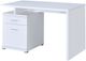 Coaster® Irving White 2-Drawer Office Desk With Cabinet -0