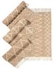 Giftcraft 4-Piece Cream/Tan Assorted Cotton Rug with Fringe Set-0