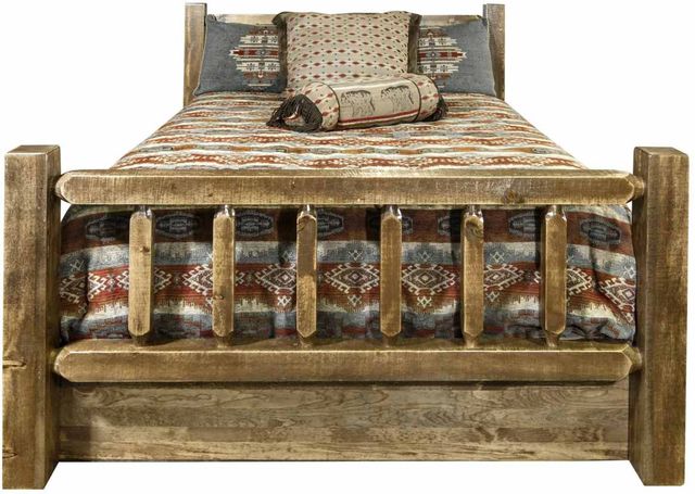 Montana Woodworks® Homestead Stain & Clear Lacquer Queen Bed with Storage-1