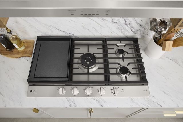 LG 36" Stainless Steel Gas Cooktop-9
