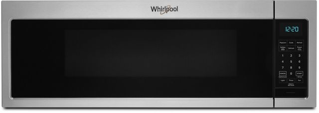 Whirlpool® 1.1 Cu. Ft. Stainless Steel Low Profile Over The Range Microwave-0