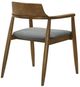 Armen Living Emorie Charcoal/Walnut Dining Chair-4