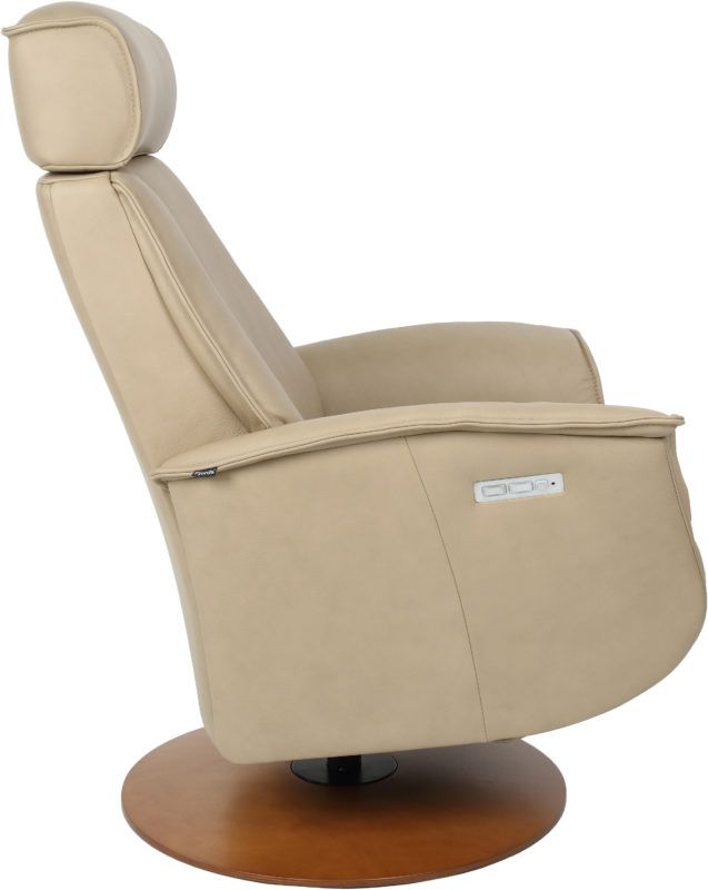 Fjords® Modern Living Bo Tan Large Dual Motion Swivel Recliner-2