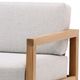 Dovetail Furniture Boe Light Gray/Natural Fabric/Teak Outdoor Sofa-5
