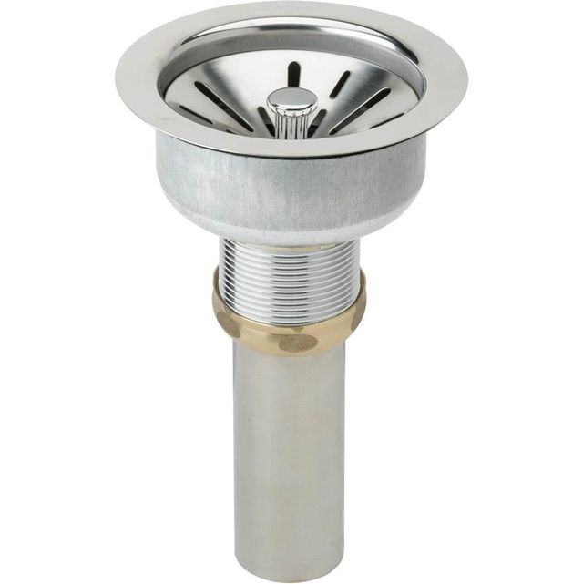 Elkay Celebrity® Stainless Steel 25" x 17" x7" 2-Hole Single Bowl Drop-in Classroom Sink and Vandal-resistant Faucet/Bubbler Kit-3