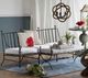 A & B Home Quinby Black/White Metal Outdoor Sofa-3