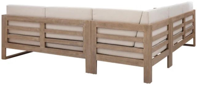 Linon Brinley Beige/Natural Brown Eucalyptus/Fabric Outdoor Sectional-4