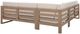 Linon Brinley Beige/Natural Brown Eucalyptus/Fabric Outdoor Sectional-4