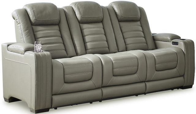 Signature Design by Ashley® Backtrack 3-Piece Gray Power Reclining Living Room Set-1