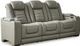 Signature Design by Ashley® Backtrack 3-Piece Gray Power Reclining Living Room Set-1
