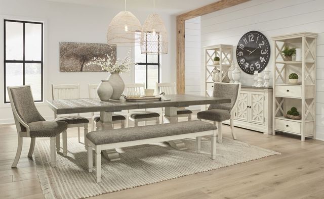 Signature Design by Ashley® Bolanburg Two-tone Upholstered Dining Bench-3