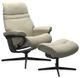Stressless® by Ekornes® Customizable Sunrise Medium Manual Recliner and Ottoman with Cross Base-0