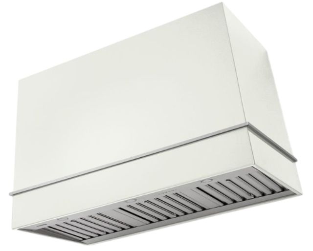 AGA Loge 48" White Wall Mounted Range Hood with Brushed Brass Trim-0