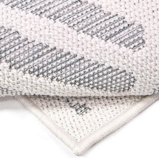 Orian Knitweave Castaway Natural Blue 5'x8' Area Rug-3