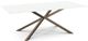Amisco Customizable Asterisk White Glass 72' Rectangular Table with Starburst Stand-0