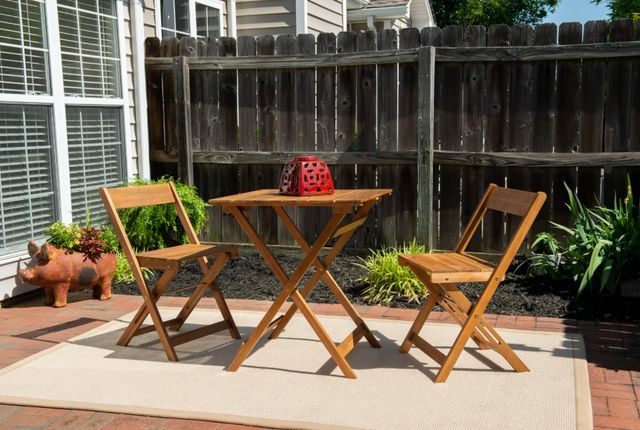 Linon Nantucket 3-Piece Brown Wooden Outdoor Bistro Set-1