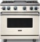 Viking® 7 Series 36" Pure White Pro Style Natural Gas Range with Griddle-3