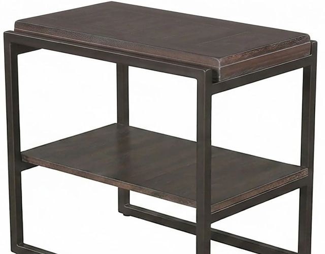 Sunny Designs™ Tyler French Brown Chairside Table with Black Metal Frame-3