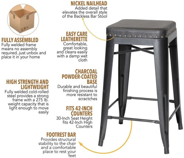 Steve Silver Co. Hank 30" Bar Stool-2