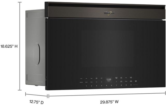 Whirlpool® 1.1 Cu. Ft. Black Stainless Steel Built-In Microwave-4