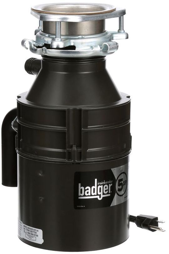 InSinkErator® Badger® 5XP 0.75 HP Continuous Feed Black Garbage Disposal-1