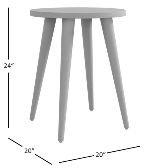 Jofran Inc. Prelude Walnut Round End Table with Black Base-2