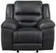 Homelegance® Hazen Black Rocker Manual Recliner-2