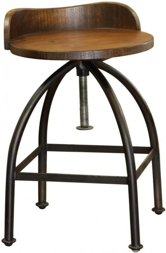 International Furniture Direct Pueblo Brown Swivel Bar Stool-0
