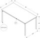 Monarch Specialties Inc. Dark Taupe 40"L Coffee Table with Black Metal Legs-3