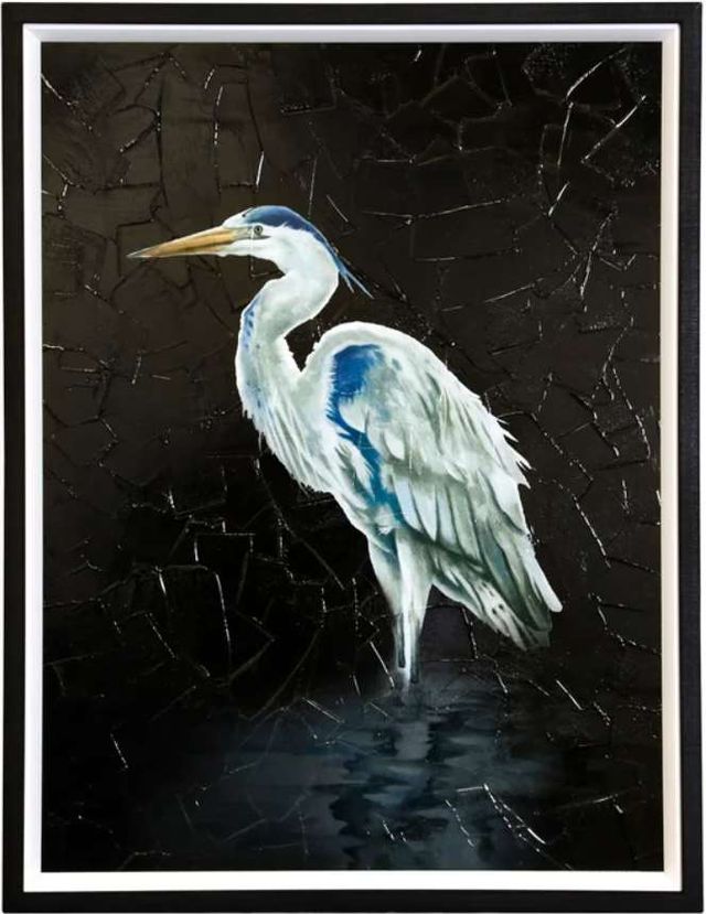 Stylecraft Bold Heron Black/White Wall Art -0