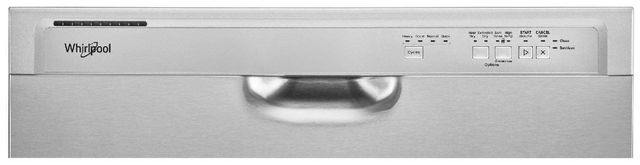 Whirlpool® 24" Stainless Steel Front Control Built In Dishwasher-2