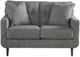 Ashley® Zardoni Charcoal Loveseat-0