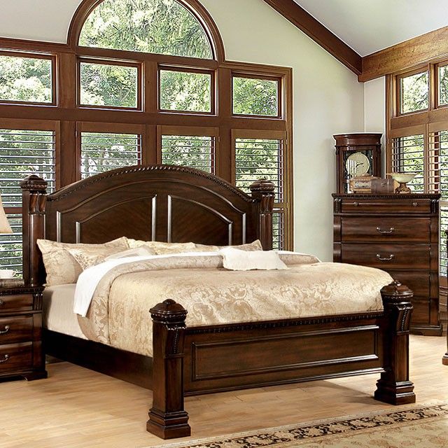 Furniture of America® Burleigh Cherry Queen Bed-0