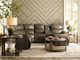 La-Z-Boy® Trouper Gray Leather Reclining Sectional with Custom Layout Options-4