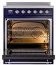 Ilve® Nostalgie II Noblesse 30'' Midnight Blue Pro Style Induction Range with Chrome Trim-1