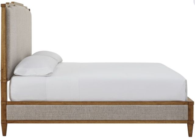 Signature Design by Ashley® Sharlance Gray/Light Brown California King Upholstered Panel Bed-2