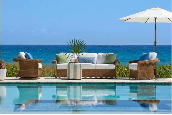 Lane Venture® Cleary Outdoor Wicker Swivel Glider Lounge Chair-3