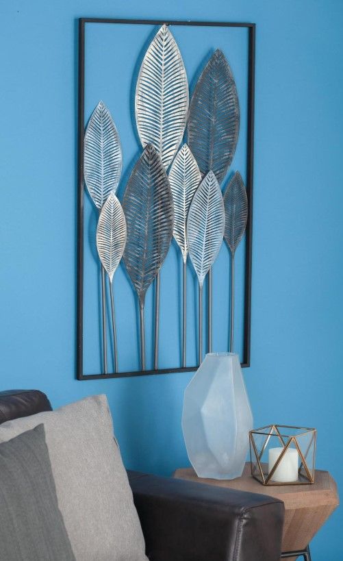 Deco Marche Bronze Leaf Wall Decor with Black Frame-3