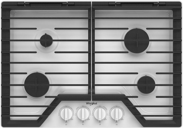 Whirlpool® 30" White Gas Cooktop-0