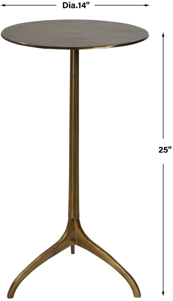 Uttermost® Beacon Antique Gold Accent Table-3