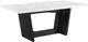 Coaster® Sherry White Dining Table with Rustic Espresso Trestle Base-0