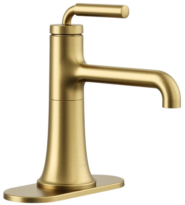 KOHLER® Tone™ Vibrant Brushed Moderne Brass 1.2 GPM Single-Handle Bathroom Sink Faucet-0